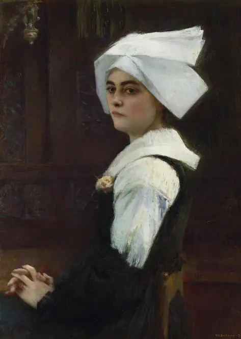 Breton Girl by Pascal-Adolphe-Jean Dagnan-Bouveret